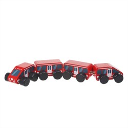 Cubika Holzeisenbahn magnetisch - rot