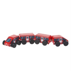 Cubika Holzeisenbahn magnetisch - rot