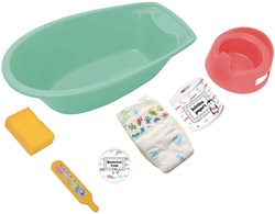 Heless Puppenbad mit Zubehör Pinguin - Badewannenset für Puppen