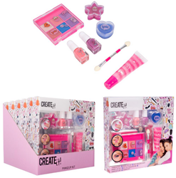 Create it! Make-up Set rosa lila - Beauty Spielzeug Schminkset