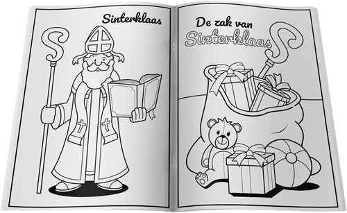 Boek Specials Nederland Sinterklaas Malbuch mit 24 Ausmalbildern Geschenk-2