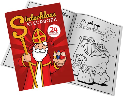 Boek Specials Nederland Sinterklaas Malbuch mit 24 Ausmalbildern Geschenk-3