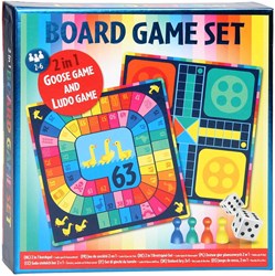 Wins Holland Brettspiel Kinderspiel 2in1 Gänsespiel und Ludo Set