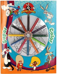 Boek Specials Nederland Malbuch Looney Tunes mit Buntstiften A4