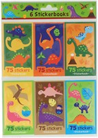Sticker Ausmalbücher Dinosaurier - 6 Stück Dino Sticker Set Kinder