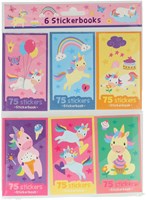 Sticker Ausmalhefte Einhorn 6 Stück Sticker Kinder