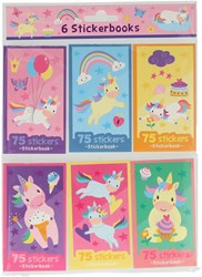 Sticker Ausmalhefte Einhorn 6 Stück Sticker Kinder