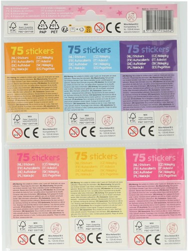 Sticker Ausmalhefte Einhorn 6 Stück Sticker Kinder-2