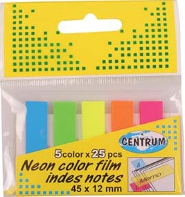 Centrum Filmindex Notizen 45X12mm Neon 80408