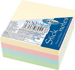 Center Stick Notes Pastell 400 Blatt 76x76mm 80443