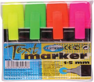 Centrum 4 Textmarkers Etui Cen. 80469