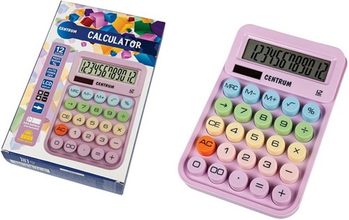 Centrum Retro Taschenrechner Pastell mechanische Tasten 12-stellig