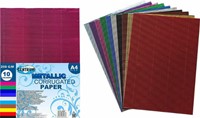 Center 10 Blatt Metallic-Wellpappe A4 88087