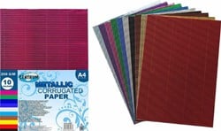 Center 10 Blatt Metallic-Wellpappe A4 88087