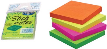 Centrum 24 x 80 Haftnotizen 76 x 76 mm Neon 82210