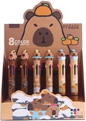 Centrum Kugelschreiber Capybara 8 Farben 24 Stück Spielzeug Stift