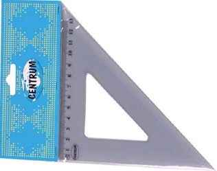 Mittiges Zeichendreieck 45 Grad, Länge 13 cm 81829