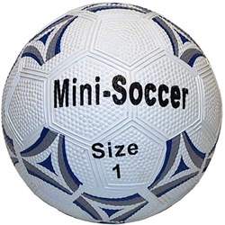 HOT Sports + Toys Mini Fußball Gummi weiß schwarz 13 cm für Kinder