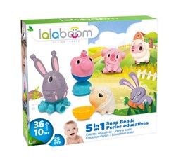Lalaboom Lernspielzeug Bauernhof Perlen Set - 25 Stück - buntes Spielzeug