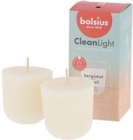 Bolsius Duftkerzen Nachfüllpack Clean Light Bergamot & Neroli 2er vegan-3
