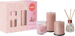 Bolsius Geschenkset Duftkerzen whispers of bloom rosa blumig