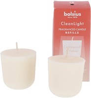 Bolsius Duftkerzen-Nachfüllpack Clean Light 2 Stück Cedarwood & Vetiver
