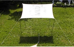 Eduplay Sonnensegel wasserabweisend 3,6x3,6m cremeweiß Polyester