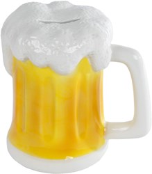 Sparbüchse Bierkrug Keramik mehrfarbig 14x10x14,5 cm dekorativ