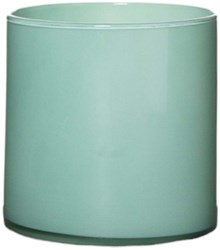 OttoSimon Vase Zylinder Dekoration Kunststoff grün aqua 15x15 cm