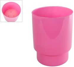 3-wick Paraffinkerze rosa Glas 40 Stunden Brenndauer Dekoration