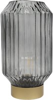 LED Tischlampe batteriebetrieben - Glas Dekorationslampe transparent