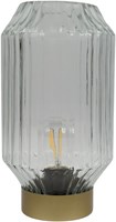 LED Tischlampe batteriebetrieben - Glas Dekorationslampe transparent-2