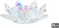 Theelichthouder Lotus Perlmutt Glas Dekoration 12x12x4cm Teelichthalter