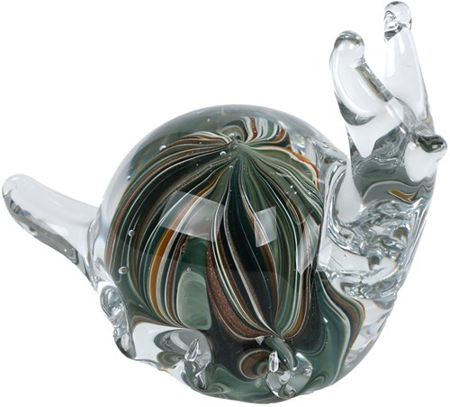 Sculptuur Schnecke Dekoration Glas Mehrfarbig 12,5x6,5x9,5cm Spielzeug