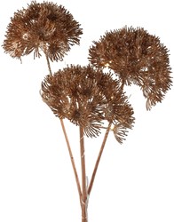 Kunst bloem heracleum countryfield led koper 80 cm
