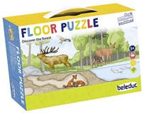 Beleduc Bodenpuzzle Waldtiere - Holz Lernspielzeug für Kinder-3