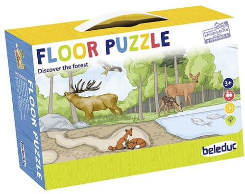 Beleduc Bodenpuzzle Waldtiere - Holz Lernspielzeug für Kinder-3