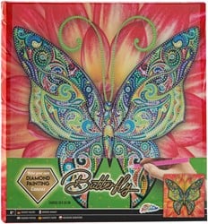 Grafix Diamond Painting Schmetterling Leinwand 30x30cm Bastelset Malen
