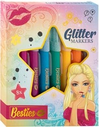 Besties Glitterviltstiften, 8st.