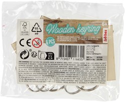 Holz Schlüsselanhänger Bastelset 6 Stück kreatives Spielzeug