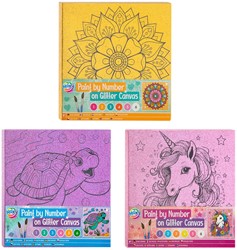 Creative Craft Group Malen nach Zahlen Glitter Leinwand Set für Kinder