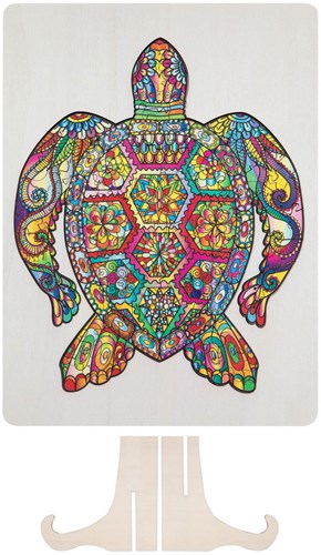 Creative Craft Group Holzpuzzle Schildkröte 130 Teile Lernspielzeug-2