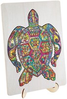 Creative Craft Group Holzpuzzle Schildkröte 130 Teile Lernspielzeug-3