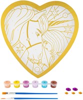 Creative Craft Group Malen nach Zahlen Einhorn Herzform mit Folie-2