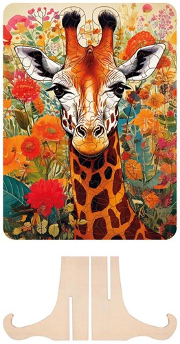Creative Craft Group Holzpuzzle Giraffe - einzigartige Formen - 130 Teile-3