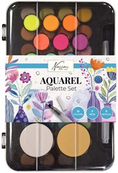 Creative Craft Group Aquarellfarben Set Kinder 36 Farben Palette Pinsel
