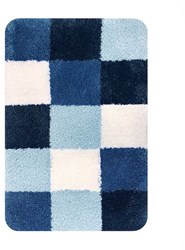 Dutch House Badematte blau 60x90 cm - weiche Badezimmermatte rutschfest