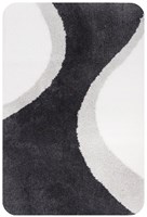 Dutch House Badematte grau Luxus Badezimmermatte 60x90 cm rutschfest