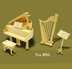 TenF Bouwpakket hout Muziek 1:12 896