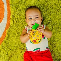 Oball Beißring Babyspielzeug Ananas - buntes und flexibles Design-3